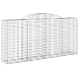 Arched Gabion Baskets 7 pcs 300x50x140/160 cm Galvanised Iron 3146742
