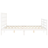 Bed Frame without Mattress White 160x200 cm Solid Wood 3193997