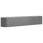 ZNTS Garden Raised Bed Powder-coated Steel 368x80x68 cm Grey 318964