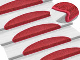 Stair Mats 20 pcs 56x17x3 cm Red Half Round 3365786