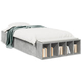 Bed Frame without Mattress Concrete Grey 75x190 cm Small Single 3280625