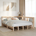 ZNTS Bookcase Bed without Mattress 135x190cm Solid Wood Pine 3324514