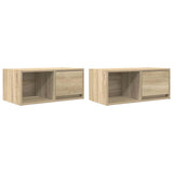 TV Cabinets 2 pcs Sonoma Oak 60x31x25.5 cm Engineered Wood 861441
