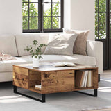 Coffee Table Old Wood 80 x 80 x 36.5 cm Engineered Wood 881669