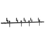 Sliding Door Hardware Kit 213,5 cm Steel Black 3295726