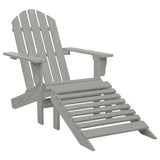 Garden Chair Grey Solid Fir Wood Large Detachable Garden Chair 315930