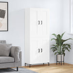 Highboard White 69.5x34x180 cm Engineered Wood 3199681