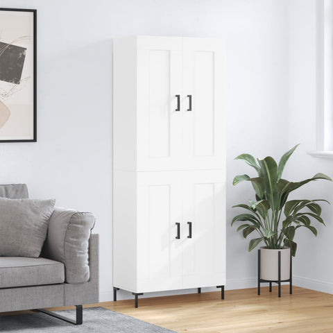 Highboard White 69.5x34x180 cm Engineered Wood 3199681