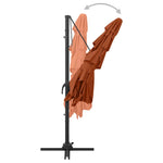 4-Tier Garden Parasol with Aluminium Pole Terracotta 250x250 cm 313825