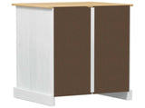 HiFi cabinet White 60 x 50 x 82 cm Solid Pine Wood 42024948