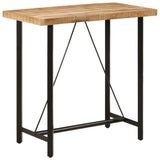 ZNTS Bar Table 110x55x107 cm Solid Wood Mango and Iron 356381