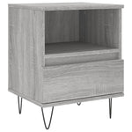 ZNTS Bedside Cabinets 2 pcs Grey Sonoma 40x35x50 cm Engineered Wood 830633