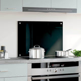 Kitchen Backsplash Black 70 x 50 cm Tempered Glass 249482