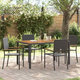Garden Stacking Chairs 4 pcs Black and Brown 54 x 56 x 90 cm 3403061