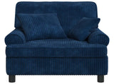 XL Armchair with Cushions Navy 1.5 Lines Fabric 42043480