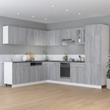 Refrigerator Cabinet Lyon Grey Sonoma 60x57x207 cm Engineered Wood 815601