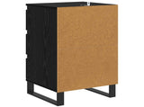Sideboard with Drawer Black oak Engineered wood 881716
