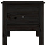 Side Tables 2 pcs Black 40x40x39 cm Solid Wood Pine 813793