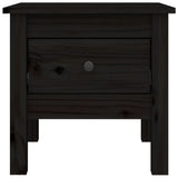 Side Tables 2 pcs Black 40x40x39 cm Solid Wood Pine 813793