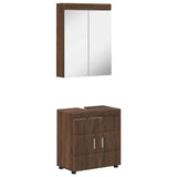 Bathroom Furniture Set TULUM 2 pcs Brown Oak 60 x 34 x 63 cm 3398021