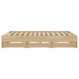 Bed Frame with Drawers without Mattress Sonoma Oak 180x200 cm Super King 3207254