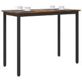 Table Smoked Oak 100 x 50 x 76.5 cm Engineered Wood and Steel 873776