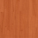 Bed Frame with Headboard Wax Brown 140 x 200 cm Solid Pine Wood 872778
