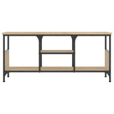 TV Cabinet Sonoma Oak 100x35x45 cm Engineered Wood&Iron 831799