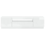 LED TV Cabinet High Gloss White Engineered Wood 897349