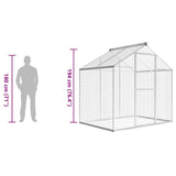 Outdoor Aviary Aluminium 178x122x194 cm 43557