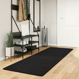 Rug HUARTE Short Pile Soft and Washable Black 80x250 cm 375111