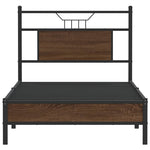 Bed Frame without Mattress Brown Oak 80x200 cm Engineered Wood 4106989