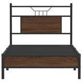 Bed Frame without Mattress Brown Oak 80x200 cm Engineered Wood 4106989