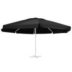 ZNTS Replacement Fabric for Outdoor Parasol Black 600 cm 312552