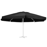 ZNTS Replacement Fabric for Outdoor Parasol Black 600 cm 312552