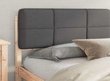 Bed Frame with Upholstered Headboard Dark Grey 180 x 200 cm 877960