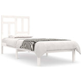 Bed Frame without Mattress White 90x200 cm Solid Wood Pine 3104529