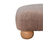 Mocha Faux Fur Nordic Footstool IN3483