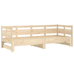 ZNTS Pull-out Day Bed without Mattress Solid Wood Pine 2x cm 820317