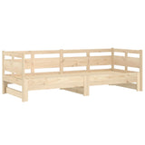 ZNTS Pull-out Day Bed without Mattress Solid Wood Pine 2x cm 820317