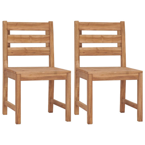 Garden Chairs 2 pcs Solid Teak Wood 315614