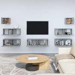 ZNTS 7 Piece TV Cabinet Set Grey Sonoma Engineered Wood 3114548