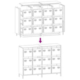 Sideboard Pink 135x39x103.5 cm Cold-rolled Steel 3307174