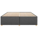 ZNTS Bed Frame without Mattress Dark Grey Super King Fabric 3284768