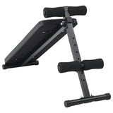 Sit Up Bench Black 124 x 33.5 x 55 cm Powder-Coated Steel 42002575