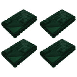 Anti-Slip Faux Rabbit Fur Blanket Olite 4 pcs Dark Green 42021823