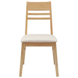 Dining Chairs 2 pcs Natural 43 x 54 x 89 cm Solid Rubber Wood 42020440
