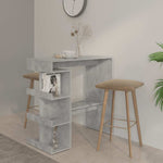 Bar Table with Storage Rack Concrete Grey 100x50x101.5cm Engineered Wood 809453