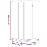 Plant Stands 2 pcs Smoked Oak 30x30x60 cm Engineered Wood 3307859