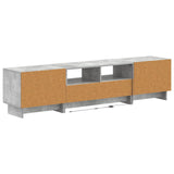 5 Piece LED TV Cabinet Concrete Grey Engineered Wood 3416419